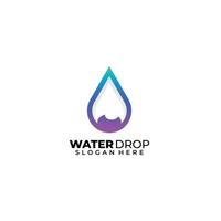 Wasser-Logo-Icon-Farbverlauf-Design-Vorlage vektor