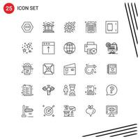 25 kreative Symbole, moderne Zeichen und Symbole des Elektronik-Chip-Karnevals werben für medienbearbeitbare Vektordesign-Elemente vektor