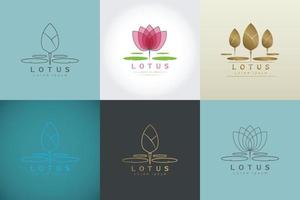 Lotusblumen-Logo-Vektor vektor