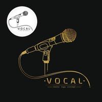 Mikrofon-Logo-Vektor vektor