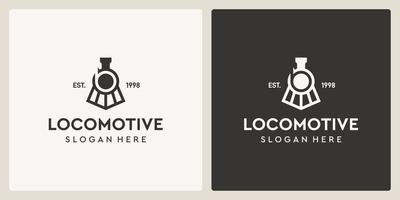 einfache vintage alte lokomotive zug und buchstabe b logo designvorlage. vektor