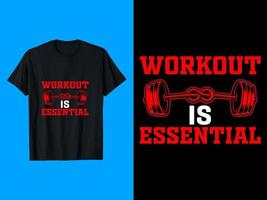 Training ist ein wesentliches T-Shirt-Design vektor