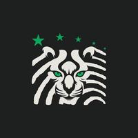 logotyp illustration av tiger trä, perfekt logotyp för djur- hus, djur- vård, odla, etc. vektor