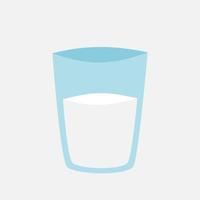 Glas Milch ClipArt-Vektorillustration für Designdekorationen. lebensmittel- und getränkeillustration. vektor