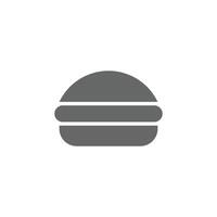 eps10 grauer Vektor Huhn Burger Hamburger abstrakte solide Kunstikone oder Logo isoliert auf schwarzem Hintergrund. fast-food-symbol in einem einfachen, flachen, trendigen, modernen stil für ihr website-design und mobile app