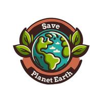spara planet jord värld klot grön miljö och jord dag begrepp vektor illustration