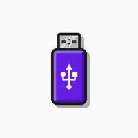 tecknad serie platt flashdisk uSB design vektor