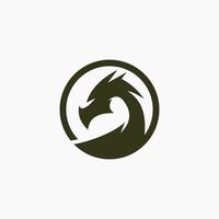 Drachenkreis-Silhouette-Logo