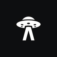 buchstabe ein außerirdisches ufo-logo vektor