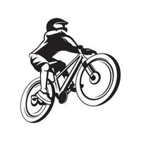 Mountainbike-Downhill-Logo-Vektorillustration