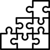 Liniensymbol für Puzzle vektor
