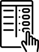 Zeilensymbol für Stimmzettel vektor