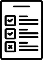 Liniensymbol für Checkliste vektor