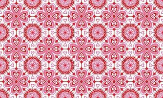 etnisk abstrakt bakgrund söt valentines dag kärlek hjärta blomma rosa motiv geometrisk stam- ikat folk orientalisk inföding mönster traditionell design, matta, tapeter, kläder, tyg, inslagning, tryck, vektor