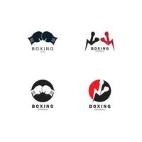 boxning och krigisk konst logotyp vektor