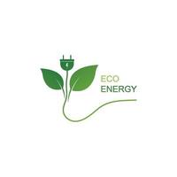 Öko-Energie-Logo-Vorlage Vektor-Symbol vektor
