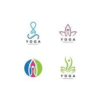 meditation yoga logotyp mall vektor