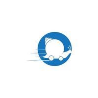 Speed Snail Logo Vorlagenvektor vektor