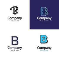 Buchstabe b großes Logo-Pack-Design kreatives modernes Logo-Design für Ihr Unternehmen vektor