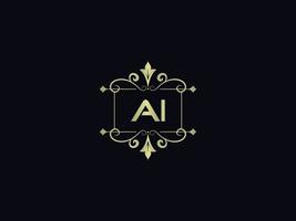 anfängliches ai-Logo-Symbol, einzigartiges ai-Luxusbrief-Logo-Design vektor