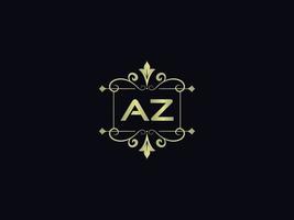 anfängliches az-Logo-Symbol, einzigartiges az-Luxus-Buchstaben-Logo-Design vektor