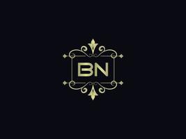 Buchstabe bn-Logo-Symbol, anfänglicher bn-Luxus-Logo-Briefvektor vektor