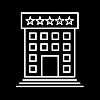 schönes Fünf-Sterne-Hotel Vektor Liniensymbol