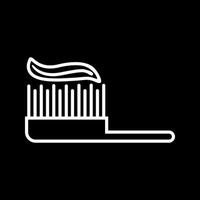Symbol für Zahnpasta und Bürstenlinie vektor
