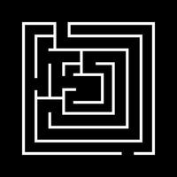 schönes Labyrinth Vektor Liniensymbol