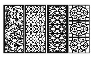 dekorative Blumenmuster, geometrische Vorlage für CNC-Laserschneiden vektor