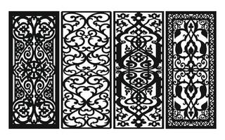 dekorative Blumenmuster, geometrische Vorlage für CNC-Laserschneiden vektor