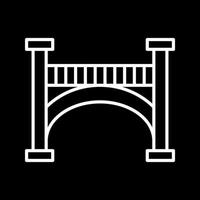 schöne Brücke Vektor Liniensymbol