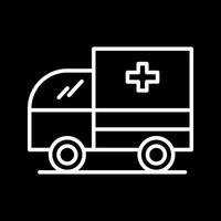 schöne Krankenwagen-Vektorlinie Symbol vektor