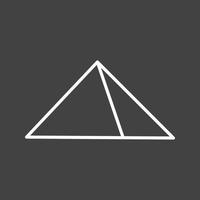 skön pyramid linje vektor ikon