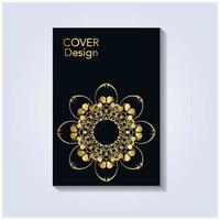 goldenes Vintage-Cover-Design auf Schwarz vektor