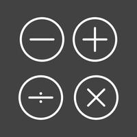 skön matematik symboler linje vektor ikon