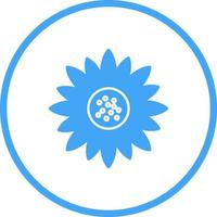 Symbol für Sonnenblumenvektor vektor