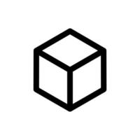 översikt ikon. kub emblem isolerat på vit. vektor illustration