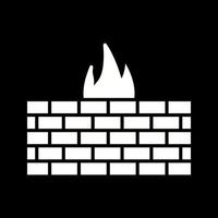 brandvägg vektor ikon