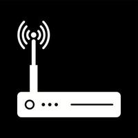 einzigartiges Router-Vektor-Glyphen-Symbol vektor