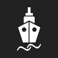 schönes Schiffsvektor-Glyphen-Symbol vektor