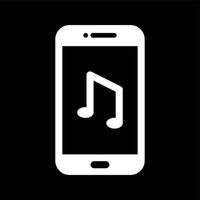 einzigartiges Musik-App-Vektor-Glyphen-Symbol vektor