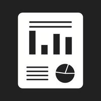 schönes Business-Diagramm-Vektor-Glyphen-Symbol vektor