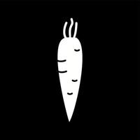 einzigartiges Karotten-Vektor-Glyphen-Symbol vektor