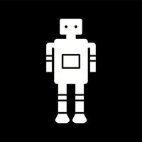 einzigartiges Roboter-Vektor-Glyphen-Symbol vektor