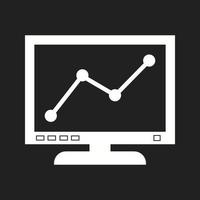 schöne Grafik auf dem Computervektor-Glyphen-Symbol vektor