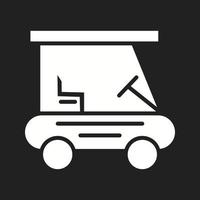 schönes Golfbuggy-Vektor-Glyphen-Symbol vektor