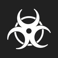 schönes Bio-Hazard-Vektor-Glyphen-Symbol vektor