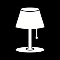 schönes Glyphen-Tischlampen-Vektorsymbol vektor