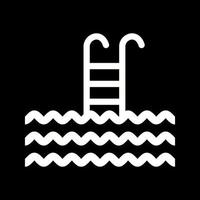 schönes Schwimmbad-Glyphen-Vektorsymbol vektor